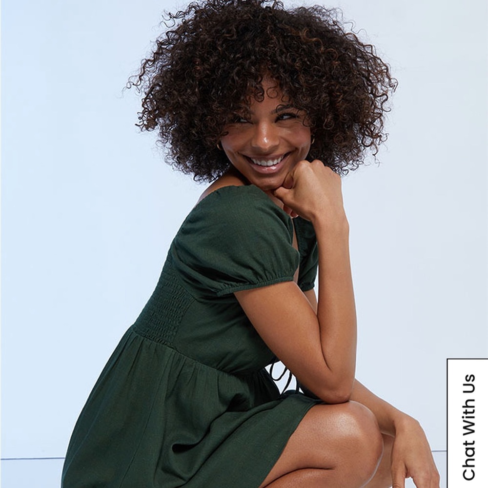 Women’s tie front linen mini dress - Picture 4 of 10